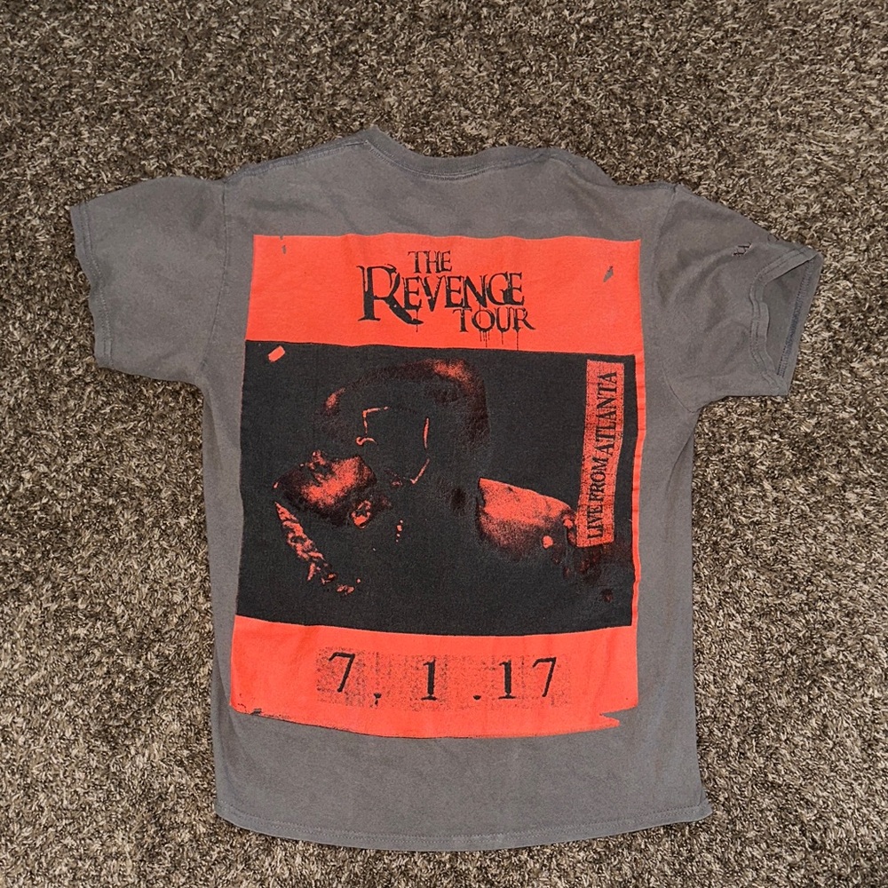 XXXTENTACION Grapic T Shirt Grey and Orange